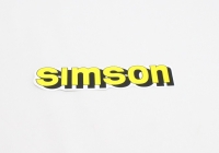 Aufkleber "Simson" für Tank - gelb